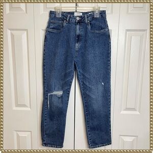 Cotton On Straight Leg Distressed Ripped Blue Denim Jeans 10